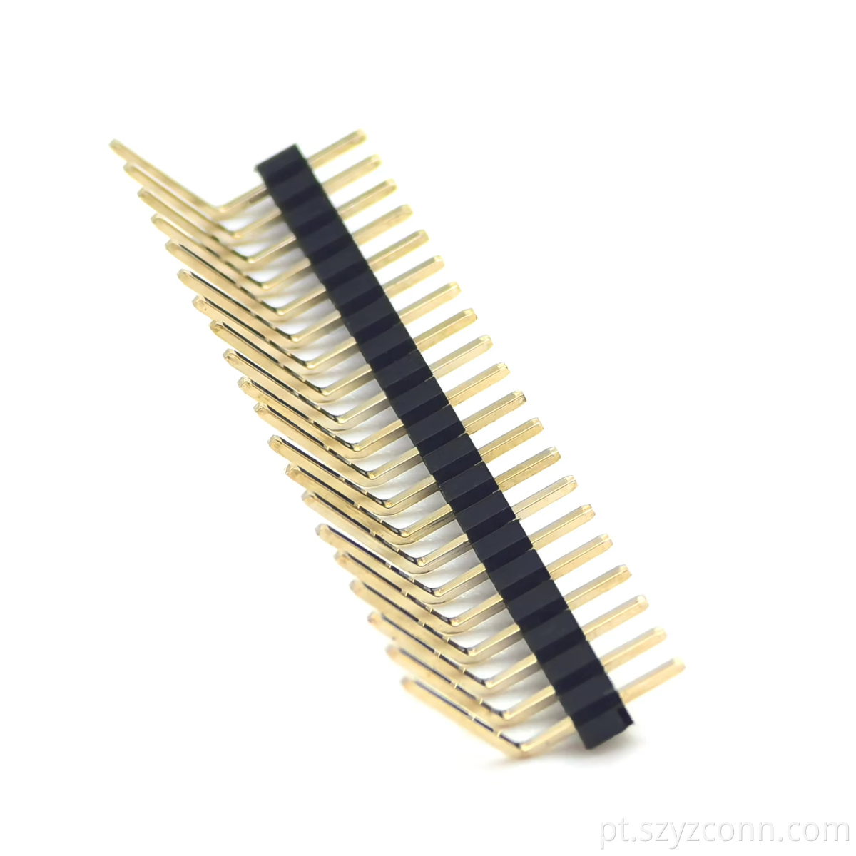 Ângulo direito H2.0mm 1*20P da única fileira do conector do encabeçamento do pino do passo de 2.0mm 2.0mm Pitch Pin header Connector Single Row Right Angle H2.0mm 1*20P